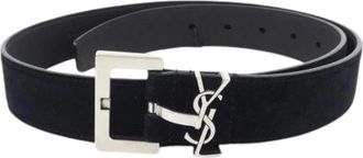 Saint Laurent Pre-owned Vintage Riem - Heren - Vintage Accessoires - Zwart - ONE Size - Leer - Vintage