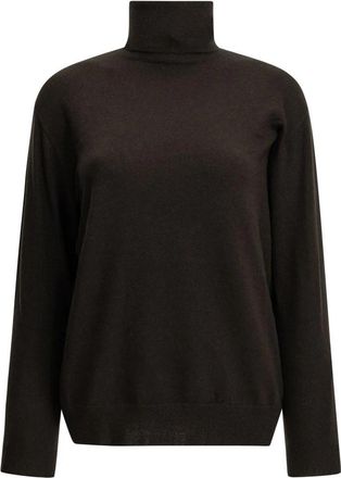Brunello Cucinelli Cashmere Turtleneck Trui Met Monili - Dames - Cashmere truien - Bruin - S - Kasjmier - Truien & Vesten