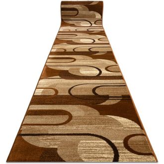 RugsX Passatoia ROYAL HE405 GEOMETRICO marrone / crema 100cm brown 100x950 cm