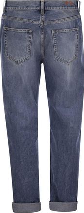 Dondup Mens Andi - Loose Fixed Denim Jeans - Blue Cotton - Size 33 (Waist)