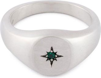 Serge DeNimes Envy Signet Ring in Silver at Nordstrom, Size 10.5