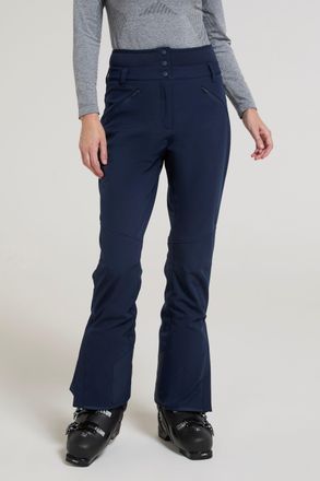 Mountain Warehouse Avalanche Womens Ski Pants High Waist Warm Insulated Snow Proof Winter Trouser Dark Blue