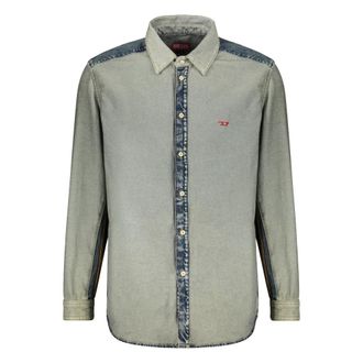 Diesel Denim Shirts, male, Blue, Size: XL Denim Shirt