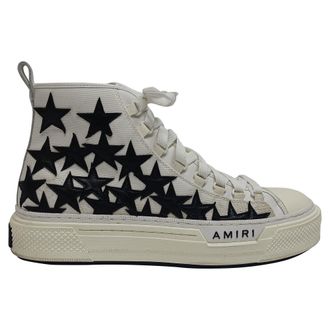 Amiri Stars Court hoge sneakers in wit canvas