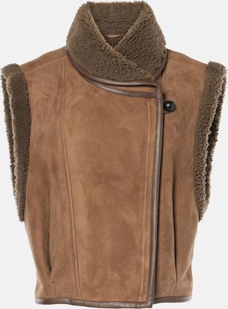 Isabel Marant Alime shearling-trimmed suede vest