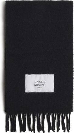 Maison Kitsun&eacute; Alpaca Sjaal - Heren - Wintersjaals - Zwart - ONE Size - Wol - Accessoires