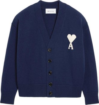 Ami Cardigan With Contrasted Ami de Coeur