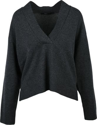 Seventy Wool Cashmere V-Neck Sweater with Ribbed Detailing