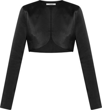 Entire studios Top corto in raso - Nero