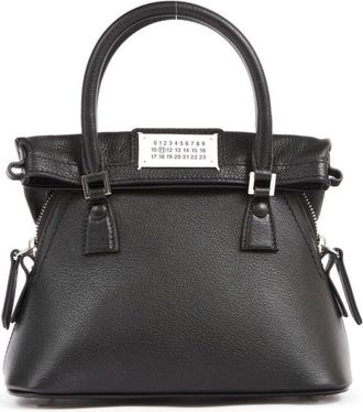 Maison Margiela Structured Trapezoidal Shoulder Bag In Capra Leather