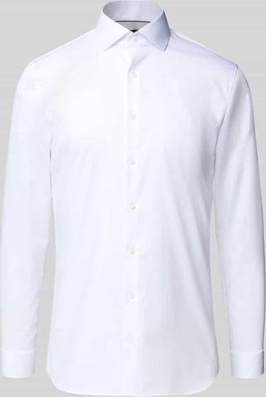 Olymp No. 6 Super Slim Fit Businesshemd mit Kentkragen in Weiss, Größe 36