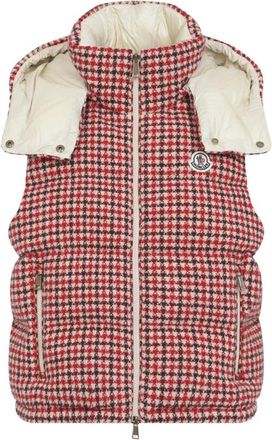 Moncler Jassen, Dames, Rood, L, Wol, Niverolle Vest Jacket