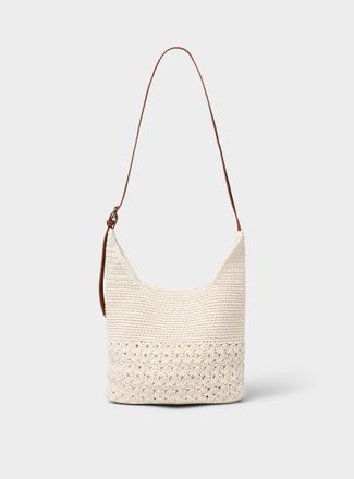Simons Womens Crocheted-cord small bag