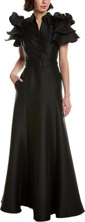 Badgley Mischka Ruffle Gown