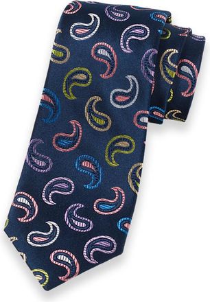 Paul Fredrick Paisley Woven Silk Tie