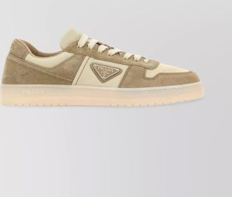 Prada rubber sole suede panels sneakers