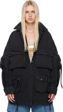 Tシャツ・カットソー THE ATTICO WASHED DENIM BOMBER (250WCB00074 DDD104AA 100) The Attico Oversized Denim Shirt Jacket | italist