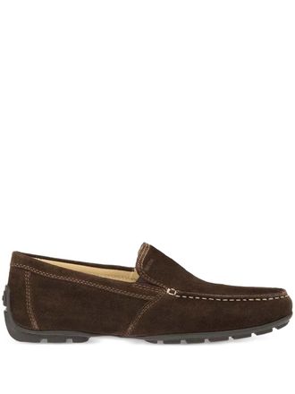 Geox Moner suede loafers - men - Calf Suede/Calf Leather/Rubber - 44 - Brown