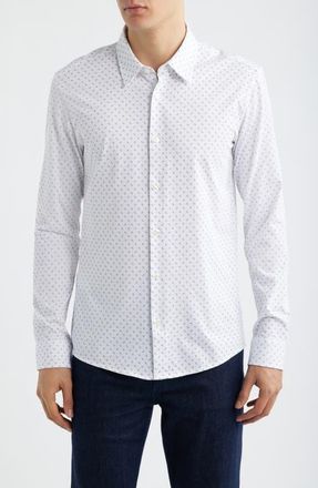 BOSS Roan Slim Fit Button-Up Shirt in Light Purple at Nordstrom, Size Xx-Large