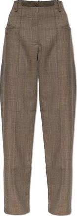 Ganni Pantalones de Pinzas - Trousers - Mujer - Marr&oacute;n - XS