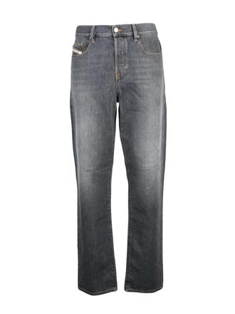 Diesel Black Cotton Regular Jeans
