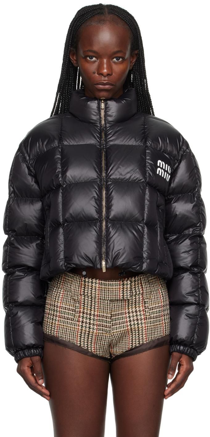ジャケット MiuMiu FW25 Miu Miu Jackets Black (GWB221 175PF0002) ジャケット MiuMiu FW25 Miu Miu Jackets Black (GWB221
