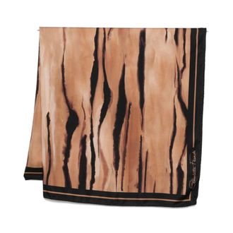 Elisabetta Franchi Contrast-border Foulard - female - Elisabetta Franchi - Silk Scarves - Brown - ONE SIZE - Accessories
