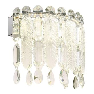 Netlighting Klunka Wall Lamp Chrome K5 Crystals LED 27006000K Touch Dimmer in Grey