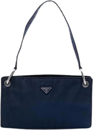 Prada Pre-owned Shoulder Bags, female, Blue, Size: ONE SIZE Pre-owned Vintage Shoulder Bag