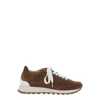 Brunello Cucinelli Sneaker Suede - female - Brunello Cucinelli - Sneakers - Brown - 5 1/2 UK - Shoes