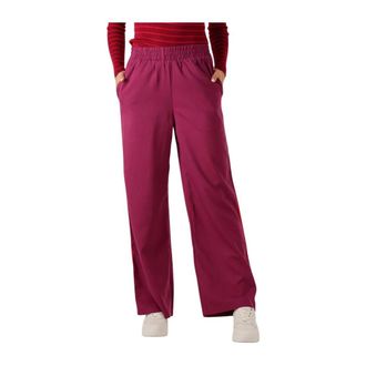 Ydence Ydence - Wijde Roze Broek Zizi - Dames - Broeken - Paars - Maat: L Viscose