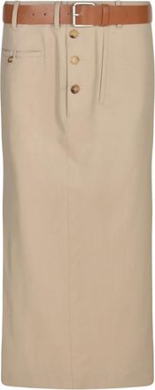 Moschino Rokken, Dames, Beige, S, Midi Rok