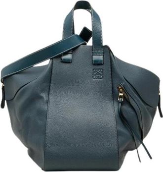 Loewe Pre-owned Hammock - Dames - Vintage Handtas - Blauw - ONE Size - Leer - Vintage