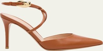Gianvito Rossi 85mm Nappa Leather Slingback Pumps