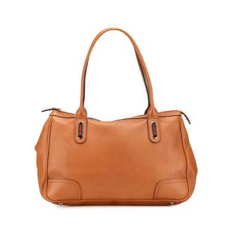 Gucci Pre-owned Tote Bags, female, Brown, Size: ONE SIZE Pre-owned Leather Tote Bag