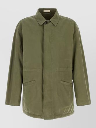 The Row cotton maxence jacket collared front pockets