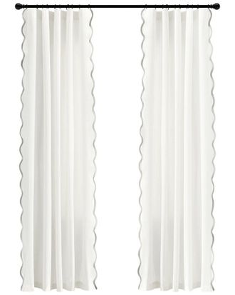Triangle Home Fashions Coastal Chic Scallop Edge Window Curtain Panels Set