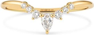 Devata Tiara Lab Grown Diamond Ring in 14K Gold in Yellow Gold at Nordstrom, Size 7