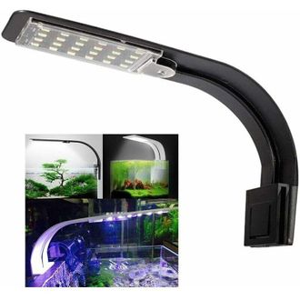 OEM Lampada Led Per Acquario, Bianca E Blu, Nano, Con Clip, Per Pesci E Piante, 23-50 Cm