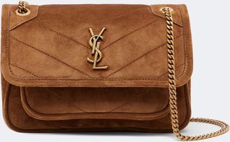 Saint Laurent Borsa a spalla Niki Mini in suede