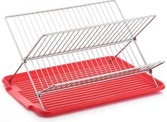 J&V Textiles X-Shaped Stainless Steel Dish Rack