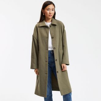 La Redoute Collections Oversized jas met knoopsluiting