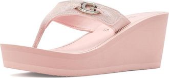 Guess Shai Womens Wedge Shoes Light Pink Logo : 10 M, Textile