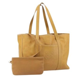 Loewe Pre-owned Tote Bags, female, Beige, Size: ONE SIZE Pre-owned Tote Bag