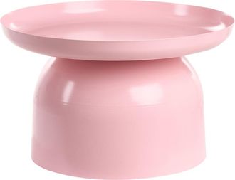Beliani Mesa de centro Metal Rosa pastel