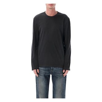 James Perse Long Sleeve Crewneck - male - James Perse - Long Sleeve T-Shirts - Black - 2XL - Tops
