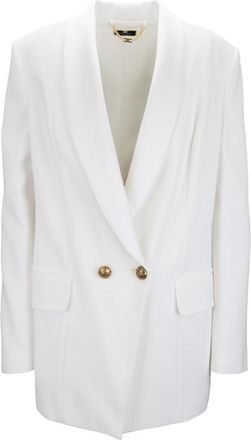 Elisabetta Franchi Dames, Jassen, Wit, Maat: XL Viscose