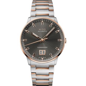 Mido Commander Big Date Automatic Bracelet Watch, 42mm in Anthracite at Nordstrom