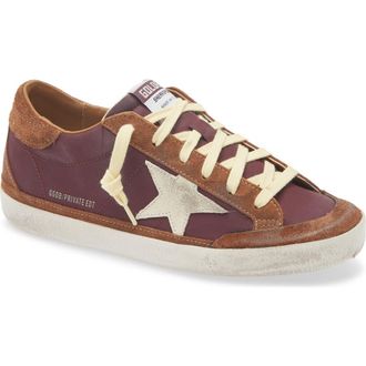 Golden Goose Super-Star Sneaker in Bordeaux/Brown/Beige at Nordstrom, Size 12Us