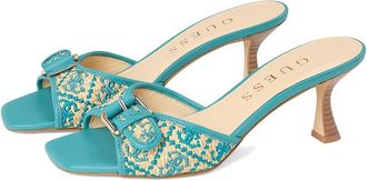 Guess Dista Womens Sandals Light Blue : 9.5 M, Faux Leather/Textile
